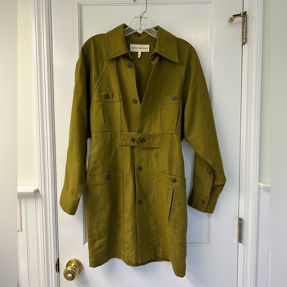 Mara Hoffman Ino Dress olive green dress size 0 never worn